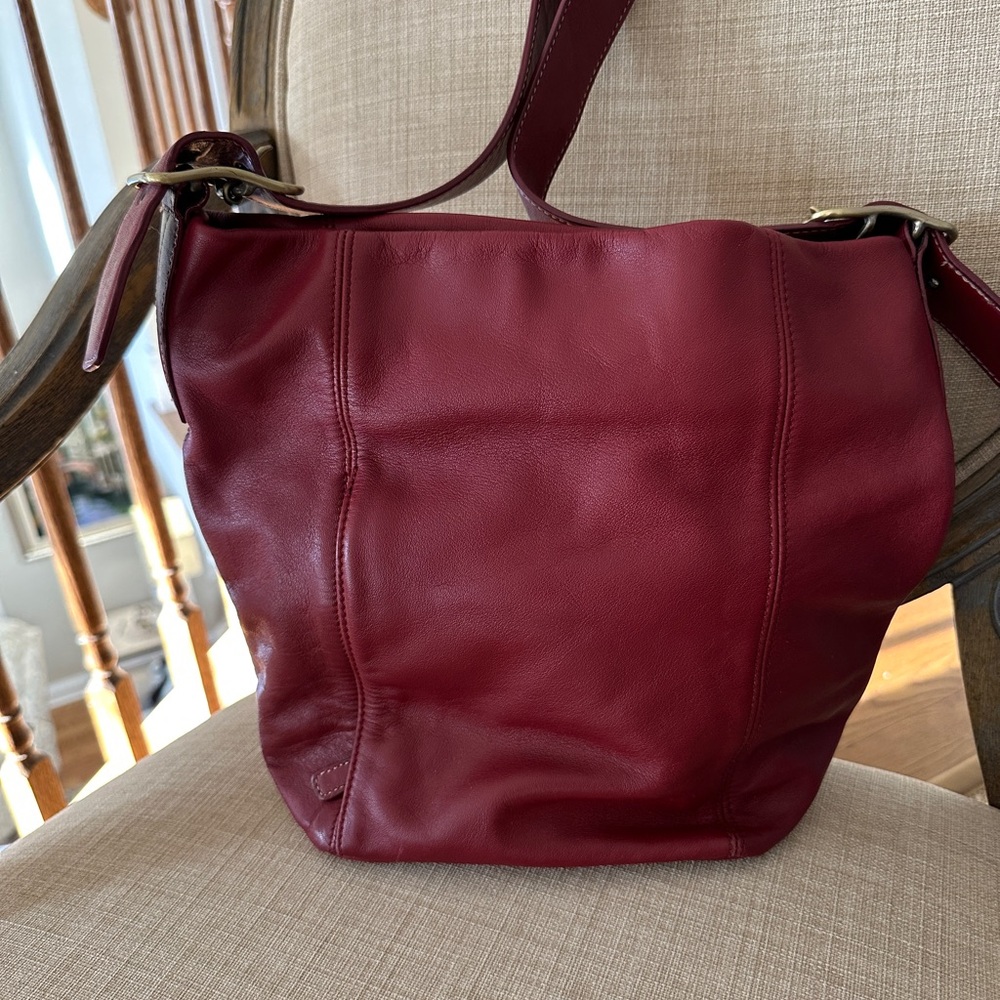 Red Leather Shoulder Bag